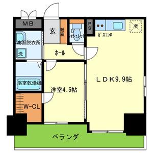 オルゴグラート森ノ宮 南館(1LDK/2階)の間取り写真