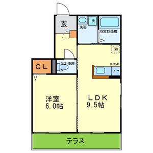 グランメール(1LDK/1階)の間取り写真
