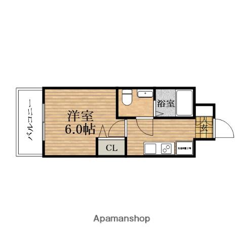 SERENITE北浜(1K/15階)の間取り写真
