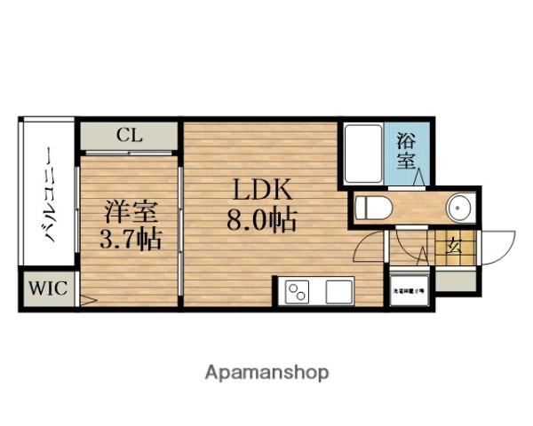SERENITE北浜(1LDK/7階)の間取り写真