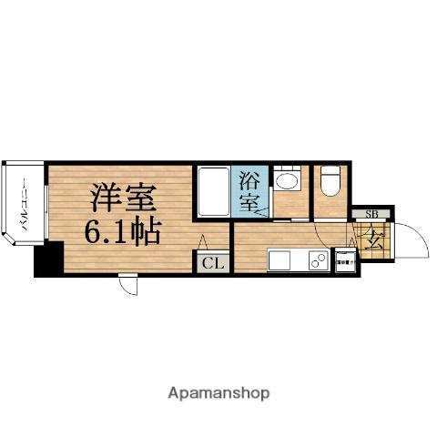 LIVECASA本町(1K/10階)の間取り写真