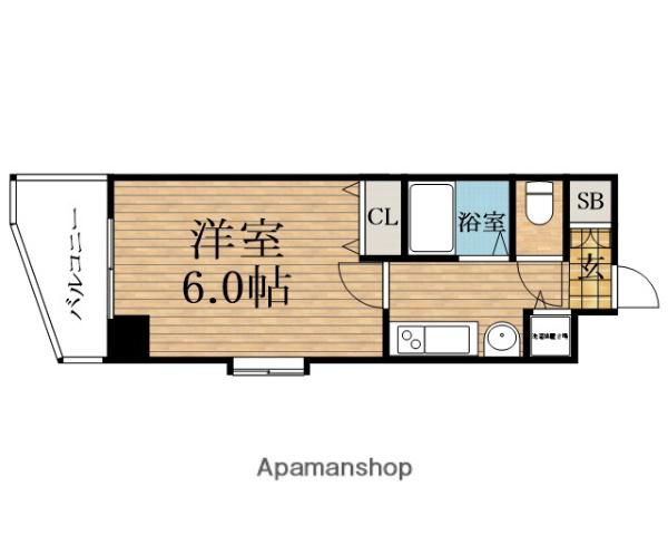 プレサンス心斎橋リベルタ(1K/5階)の間取り写真