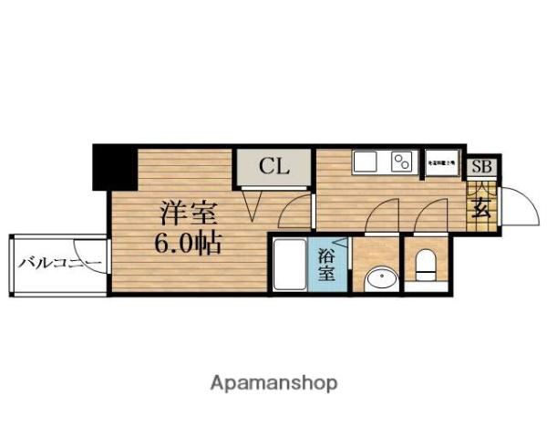プレサンス心斎橋クオーレ(1K/12階)の間取り写真