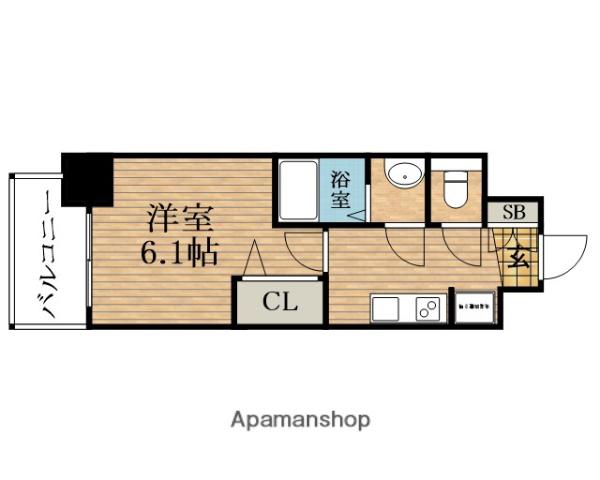 プレサンス高津公園ディオ(1K/9階)の間取り写真