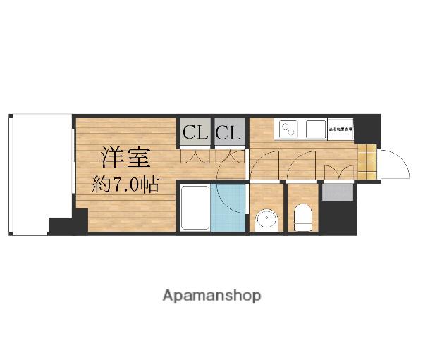 ルネフラッツ谷町四丁目(1K/11階)の間取り写真