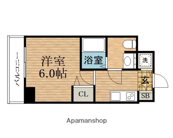 スワンズシティ堺筋本町(1K/11階)の間取り写真