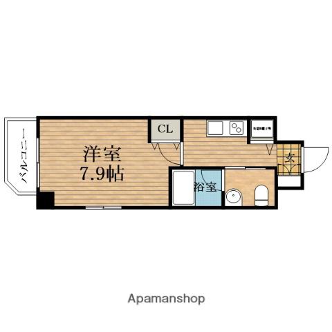 アーデン堺筋本町(1K/6階)の間取り写真