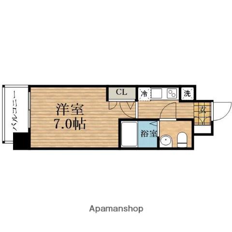 エスリード大阪城公園(1K/3階)の間取り写真