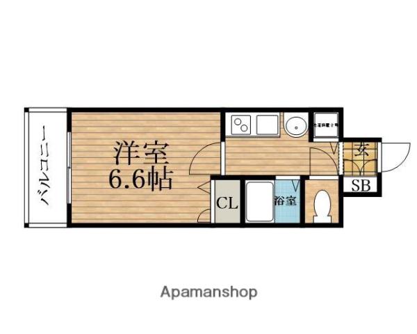 プレサンス本町プライム(1K/9階)の間取り写真