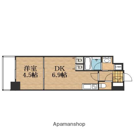 S-RESIDENCE淀屋橋(1DK/13階)の間取り写真