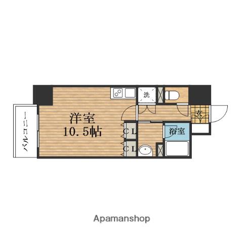 アプリーレ堺筋本町(ワンルーム/13階)の間取り写真