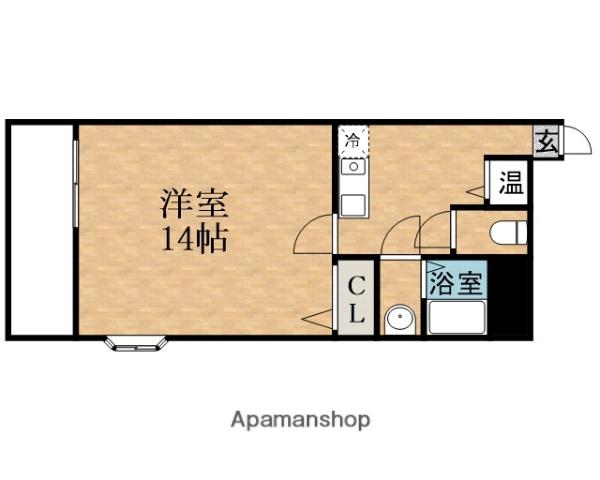 ヴェローナ1(1DK/4階)の間取り写真