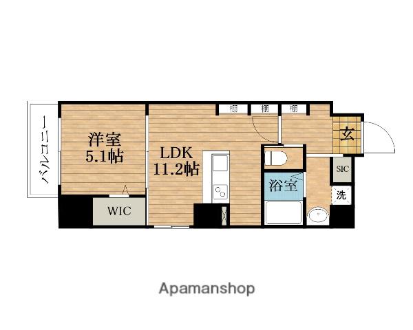 BRAVE北新町(1LDK/7階)の間取り写真