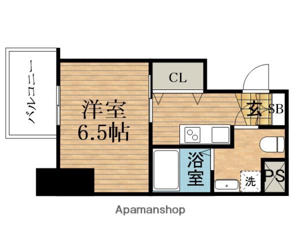 エスライズ御堂筋本町(1K/9階)の間取り写真