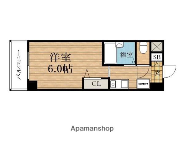 サンシャイン戸川(1K/7階)の間取り写真