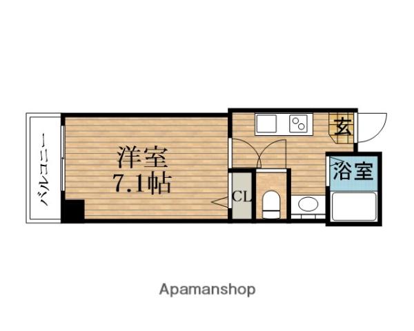 リバーライズ本町(1K/3階)の間取り写真