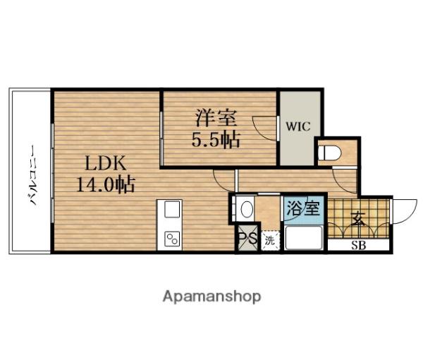 RJR堺筋本町タワー(1LDK/12階)の間取り写真
