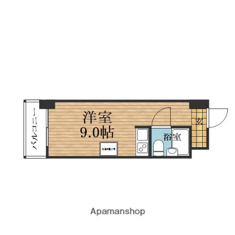 朝日プラザ心斎橋北(ワンルーム/4階)の間取り写真