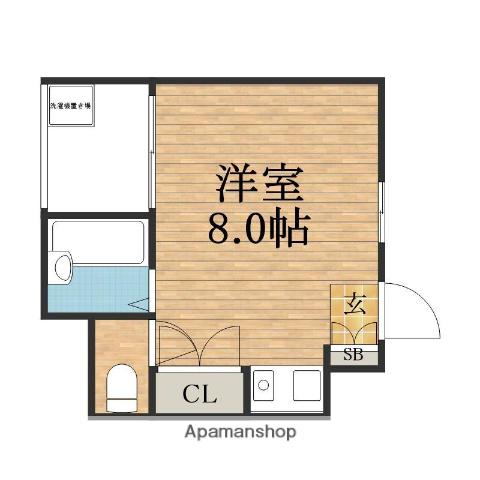 センエイ谷四(ワンルーム/7階)の間取り写真