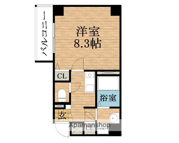 URESIDENCE UESIO(1K/1階)の間取り写真