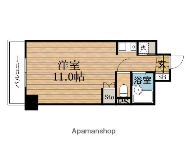 久宝寺マンション(1K/3階)の間取り写真