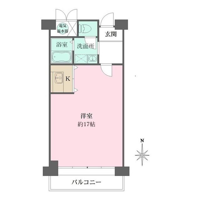 堂島アーバンライフ(ワンルーム/4階)の間取り写真