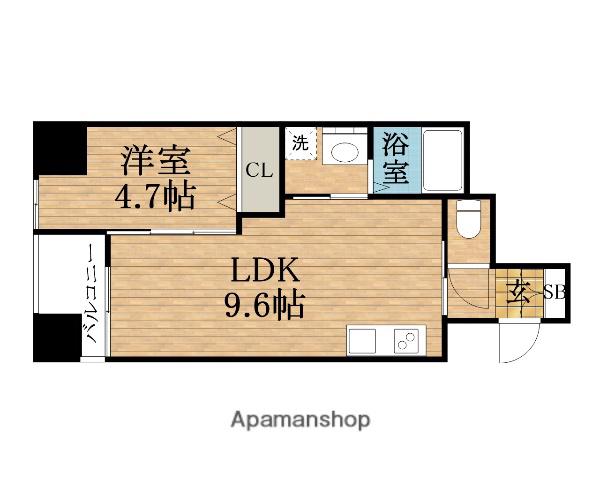 セントロイヤルクラブ谷町(1LDK/5階)の間取り写真