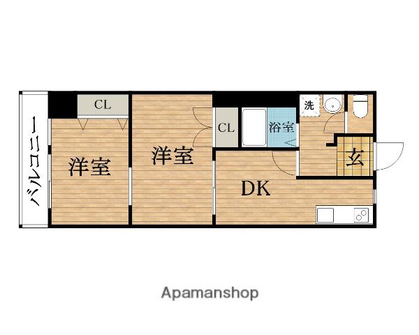 トウセン本町橋ビル(2DK/6階)の間取り写真