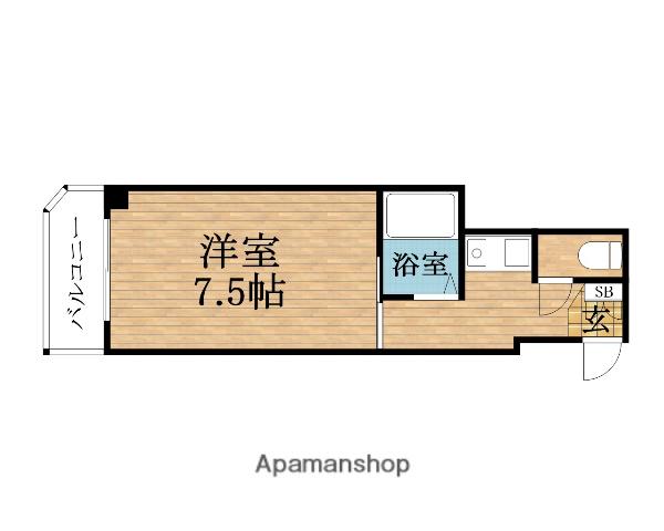 ティックランド南船場(1K/11階)の間取り写真