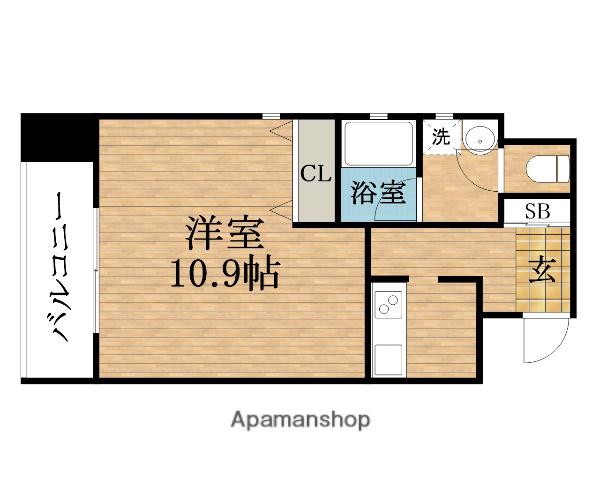 ハートフルレジデンス玉造(1K/5階)の間取り写真