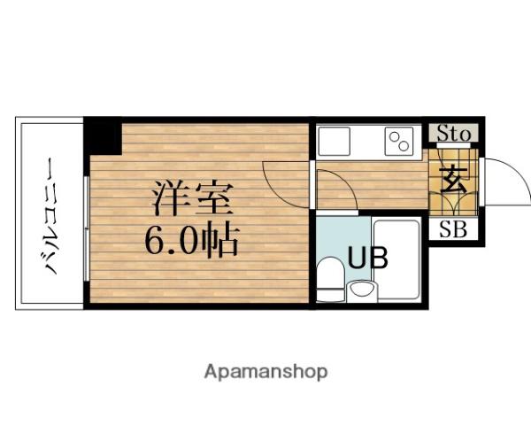 グラシア松屋町(1K/8階)の間取り写真