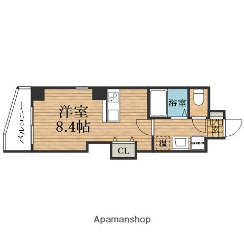 カシェット緑橋(ワンルーム/7階)の間取り写真
