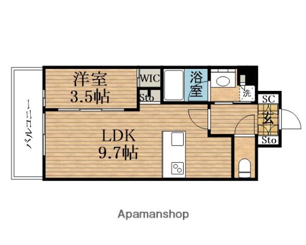 コンフォリア・リヴ北浜淡路町(1LDK/7階)の間取り写真