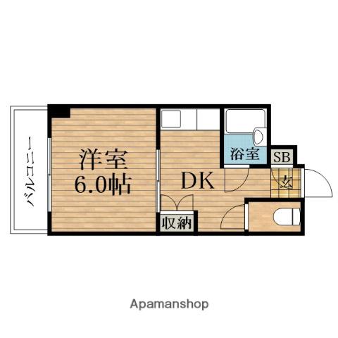TAIHOメゾン大今里(1DK/4階)の間取り写真