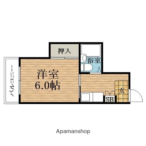 OMレジデンス今里(1K/2階)の間取り写真