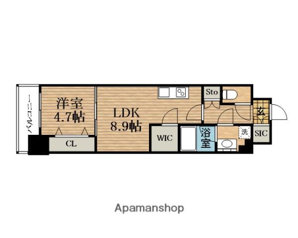 アーバネックス梅田中崎町Ⅱ(1LDK/4階)の間取り写真
