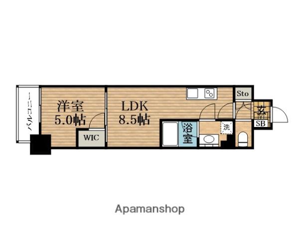 アーバネックス梅田中崎町Ⅱ(1LDK/10階)の間取り写真