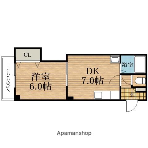 アネックスエイコー(1DK/2階)の間取り写真
