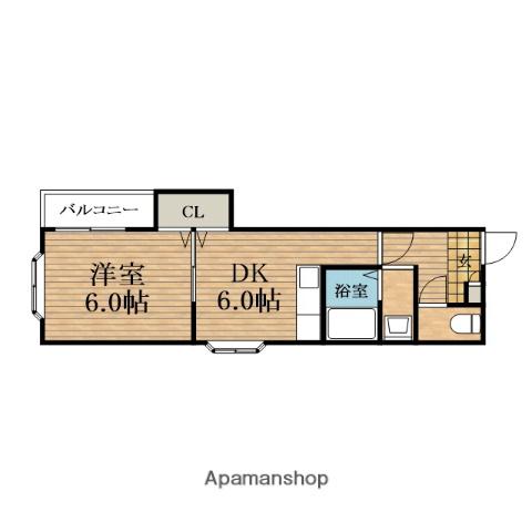 アネックスエイコー(1DK/3階)の間取り写真