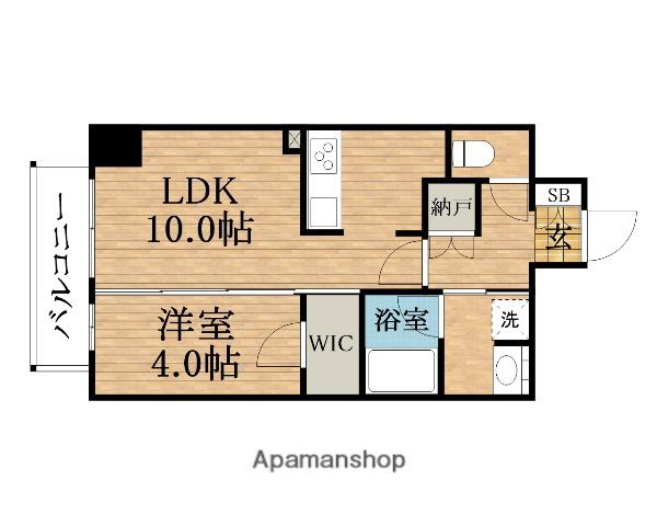 シエリア大手通(1LDK/6階)の間取り写真