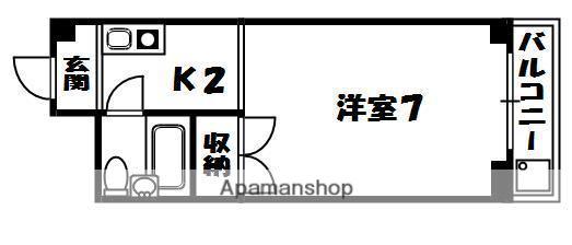 セレスト(1K/3階)の間取り写真