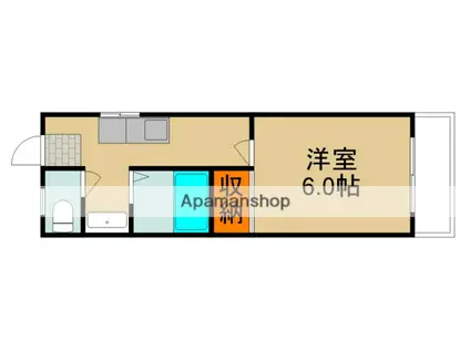 オスカー藤田(1K/3階)の間取り写真