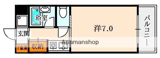 ラフィーネ枚方(1K/3階)の間取り写真