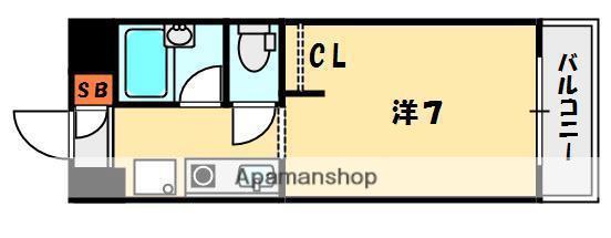 エクセル長尾(1K/2階)の間取り写真