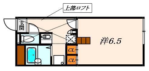 レオパレスさくら坂(1K/1階)の間取り写真