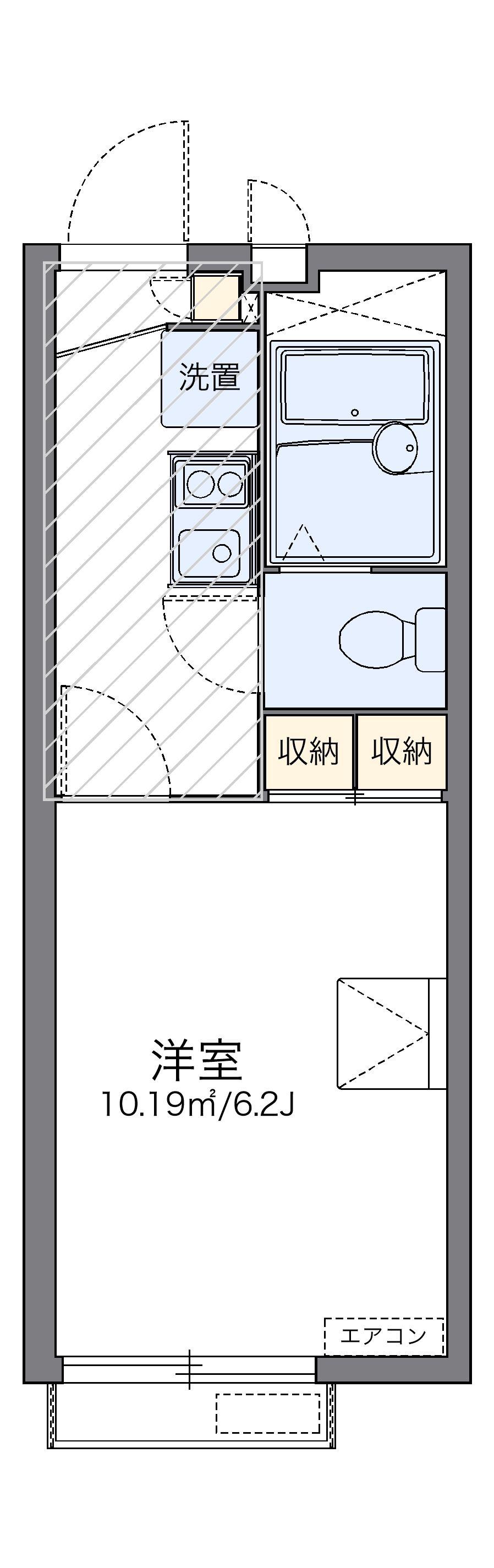 レオパレスたんぽぽ(1K/2階)の間取り写真