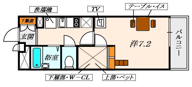 京阪電気鉄道京阪線 香里園駅 徒歩11分 3階建 築16年(1K/3階)の間取り写真
