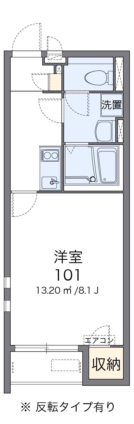 クレイノ葵(1K/2階)の間取り写真