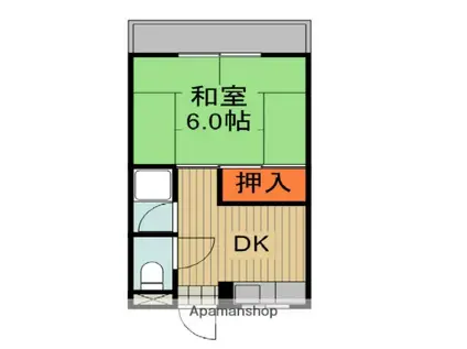 プレアール古川橋3(1DK/3階)の間取り写真