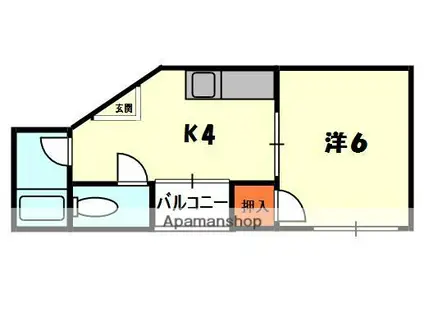 アールアイ八雲マンション(1K/3階)の間取り写真